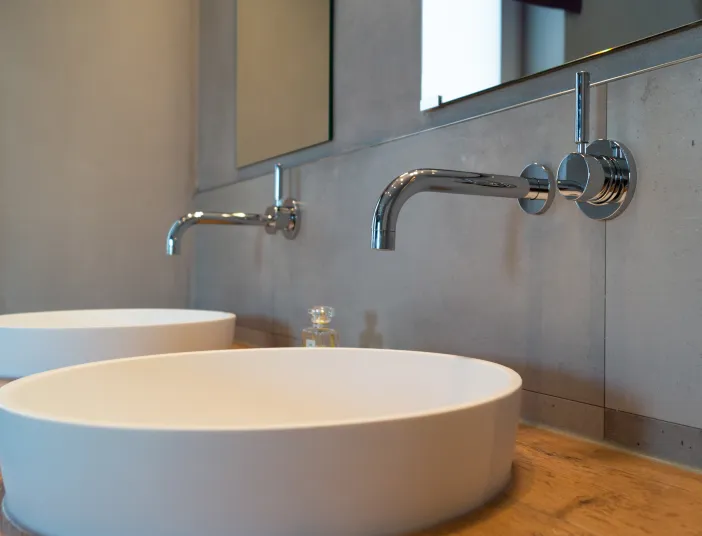 IDEA-Schalenbecken im Komplettbad vom Handwerksunternehmen bad & heizung Laabs in Potsdam.